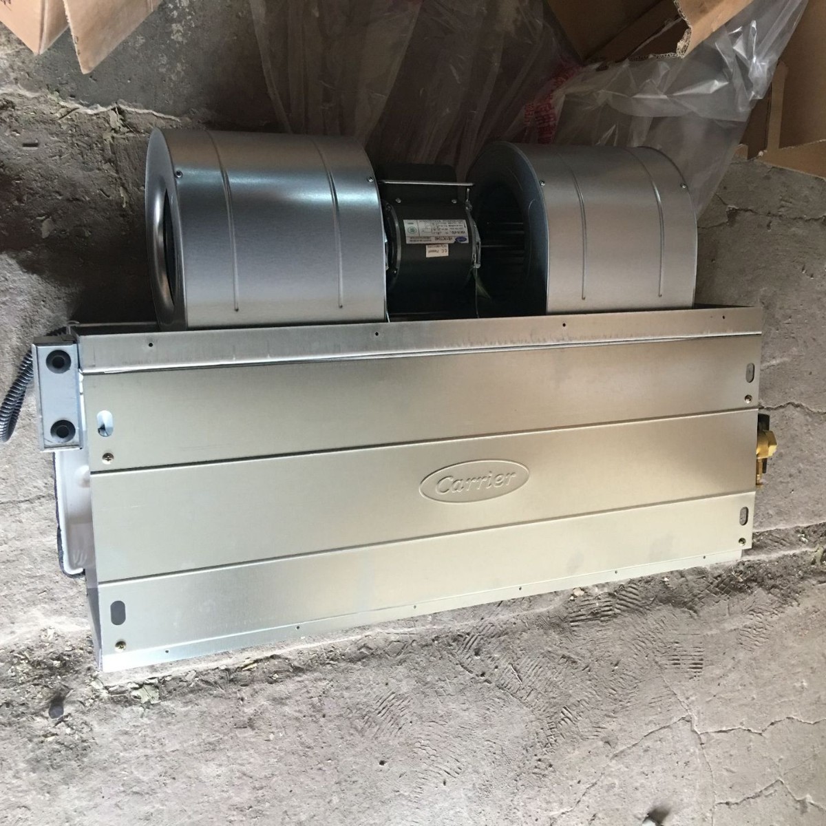 开利卧式暗装风机盘管42CD系列酒店室内静音风管机冷暖水两用设备