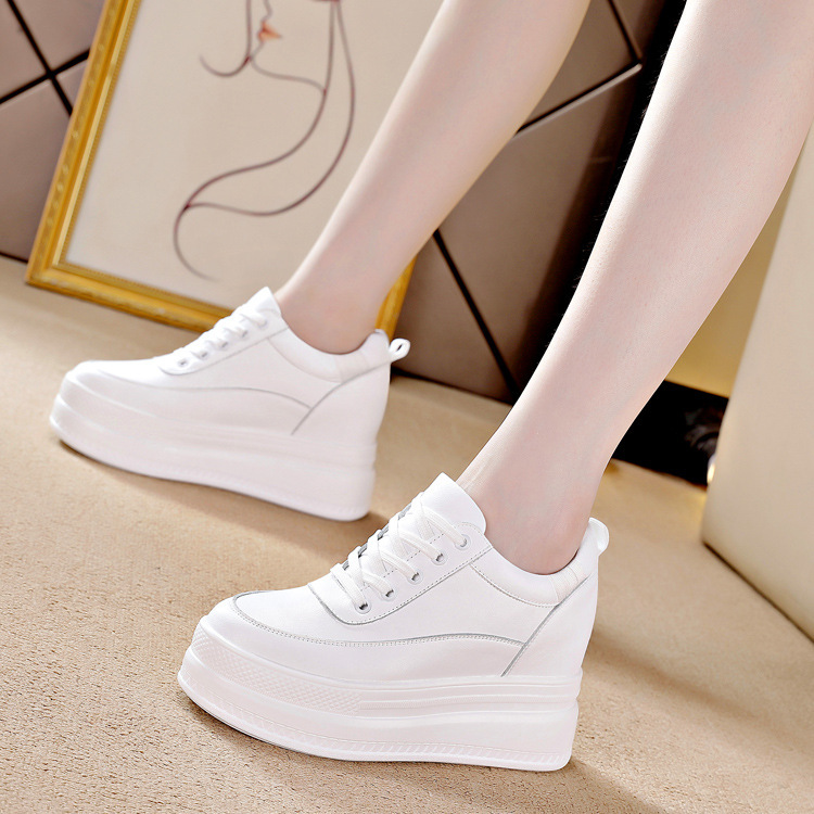 Trendy Sunday 2026 Autumn New Style Platform Breathable Height-Increasing Women's Shoes Mesh White Casual Sneakers Trendy Sunday 2026 Autumn New Style Platform Breathable Height-Increasing Women's Shoes Mesh White Casual Sneakers