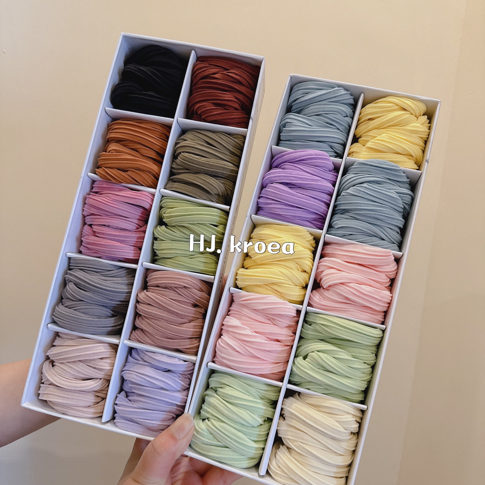 Instagram-famous macaron hair ties—textured, high-elasticity hair bands for sleek, stylish updos