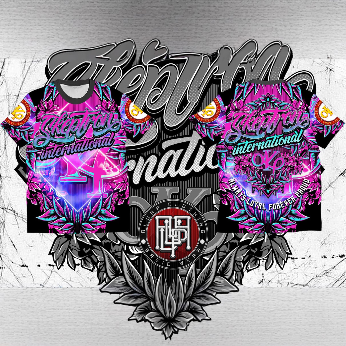 LAZADA虾皮代发 AKP 1973 Skeptron T恤 3D数码印花T恤 来图制作