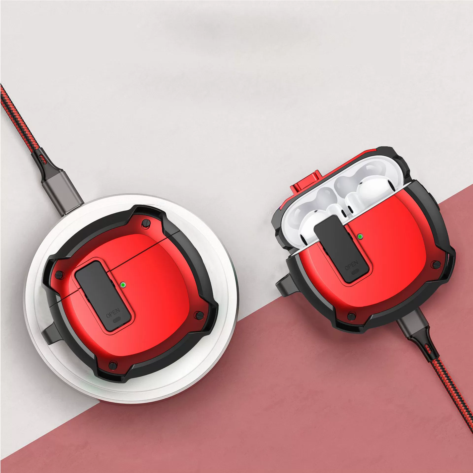 Подходит для Huawei Freebuds 4/4E, защитный чехол для Bluetooth-гарнитуры с переключателем, мягкий защитный чехол с пряжкой от падения