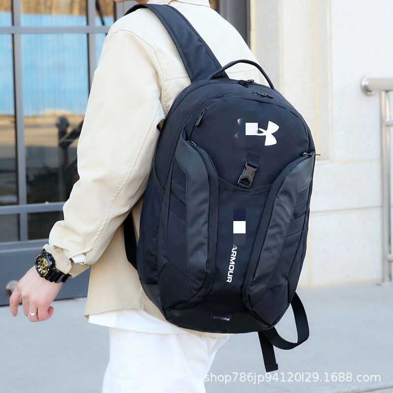 Trendy Letter-Printed Backpack for Men, Large Capacity Student Backpack, Campus Basketball Training Backpack, Laptop Bag, School Bag