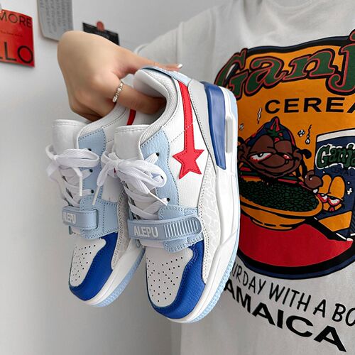 Air cushion star sneakers for women  summer new versatile shoes niche design Velcro student sneakers for women