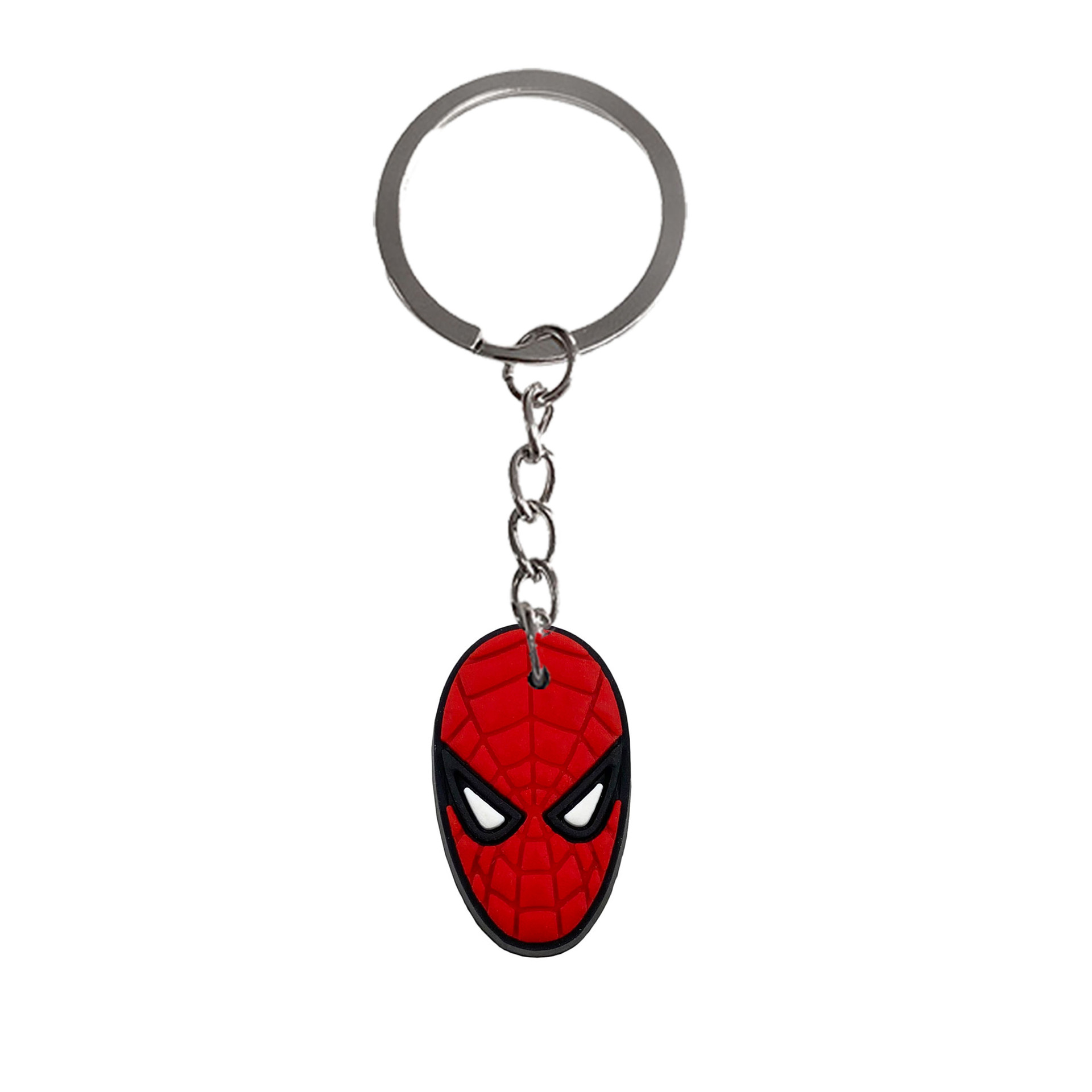 Spider-Man llavero adornos PVC de goma suave llavero accesorios DIY llavero pequeño regalo llavero colgante