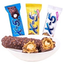 韓國進口三進X5花生夾心香蕉味巧克力棒36g/支代可可脂零食能量棒