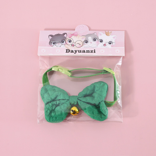 Candy Colored Denim Bow Pet Collar Adjustable Bell Cat Puppy Dog Big Bow Tie Accessories Necklace