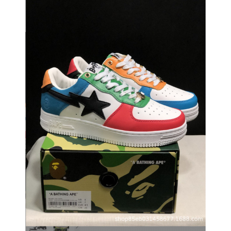 2025 Ape Head Bape Goose Air Force Star Black and White Panda E Low-Top Sneakers Casual Men's and Women's Sports Shoes