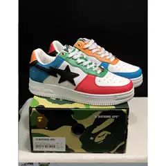 2025 Ape Head Bape Goose Air Force Star Black and White Panda E Low-Top Sneakers Casual Men's and Women's Sports Shoes