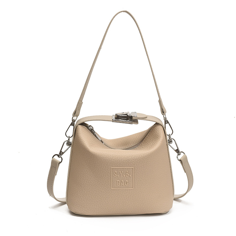 Bolso de moda coreano 2025 verano nuevo bolso femenino retro litchi patrón bandolera simple letra bandolera