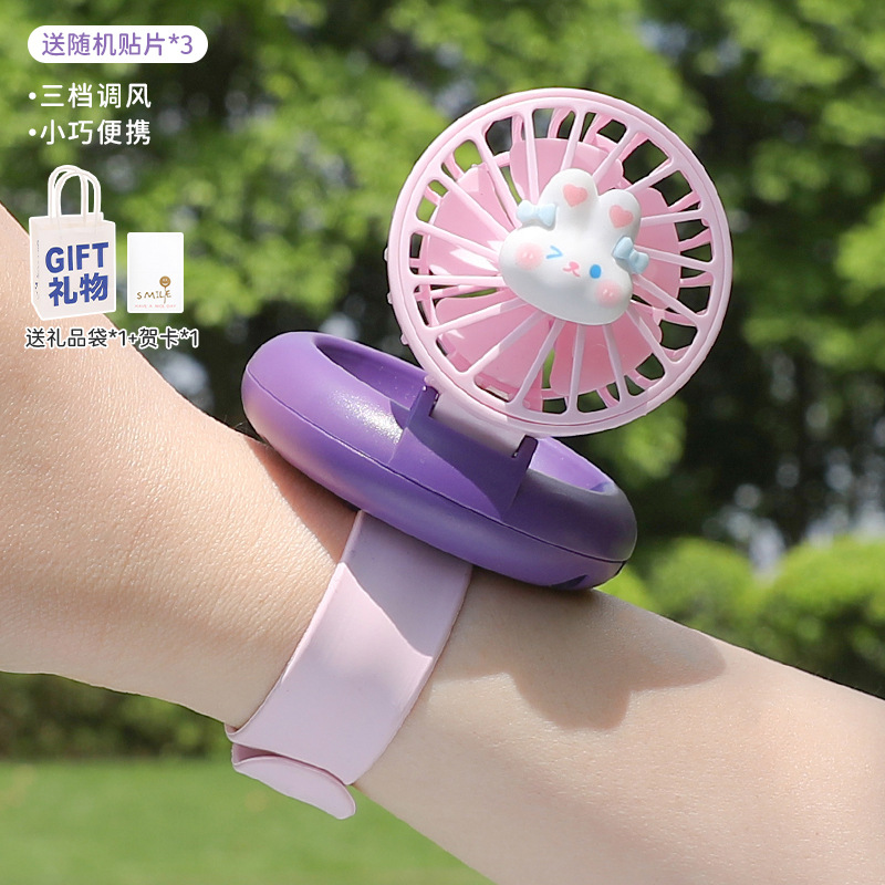 2025 nuevos estudiantes al aire libre mini usb portátil lindo ventilador de mano reloj pequeño ventilador para niños