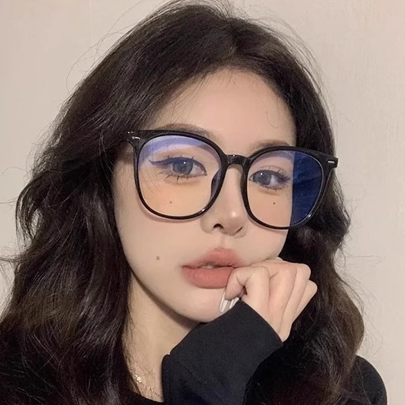 2024 nuevo clásico caja de estilo de negocios diario anti-azul gafas de luz de la cara lisa pequeñas gafas de marco de miopía