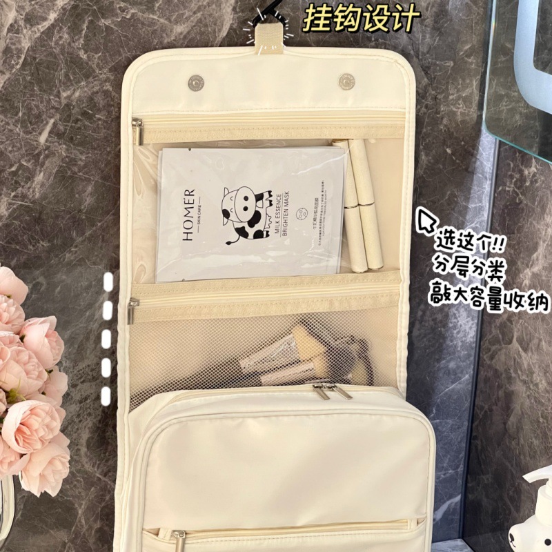 2024 nueva bolsa de cosméticos para mujer sensación portátil portátil de gran capacidad para viajes de negocios almacenamiento de cosméticos bolsa de lavado al por mayor