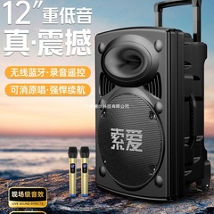 SOAIY索爱T19户外广场舞音响便携拉杆大功率蓝牙k歌音箱超重低音