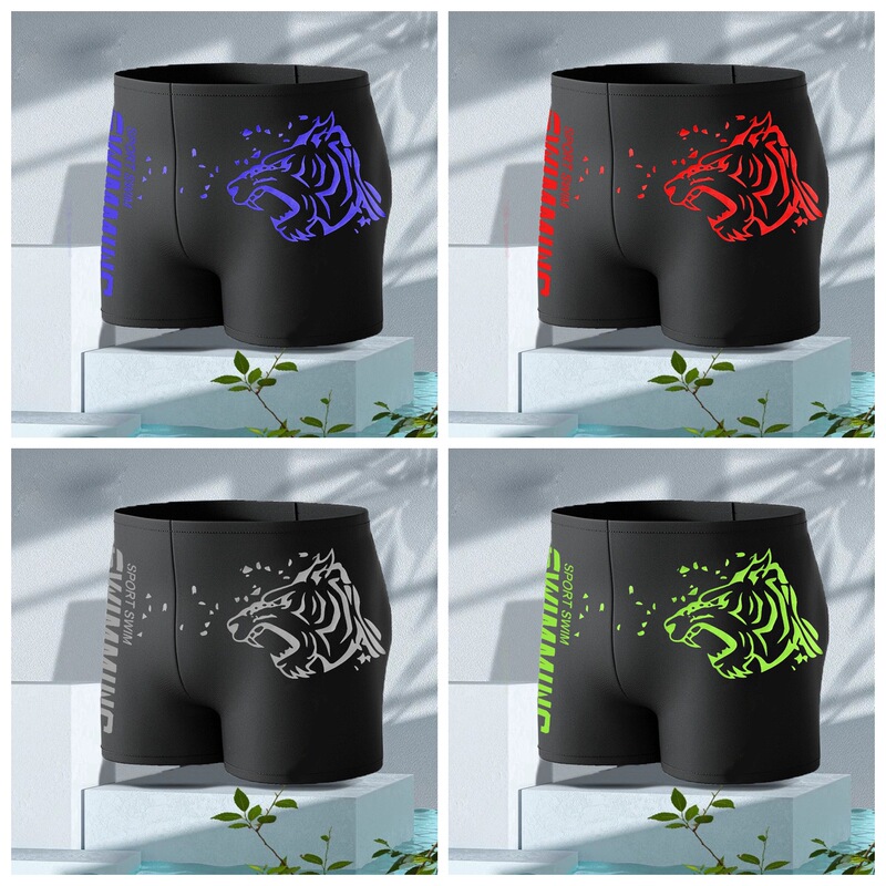 Wild Nylon Swimming Trunks Men's Swimming Trunks Fashionable Versatile Slim Printed Men's Swimsuit Swimming Trunks Popular Water Park Wild Nylon Swimming Trunks Men's Swimming Trunks Fashionable Versatile Slim Printed Men's Swimsuit Swimming Trunks Popular Water Park