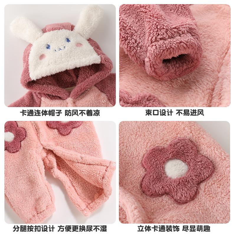 소년 소녀  후드 가을과 겨울 기모 두꺼운 옷 어린이 마을 밖 옷을 입고 등반 옷 북부 양털