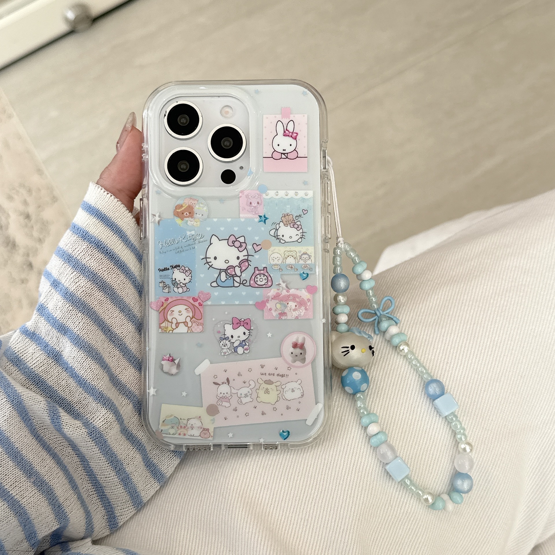 Divertida ilustración de dibujos animados KT cat apple 16ProMax funda para teléfono móvil 15Pro girl 14 etiquetas 15PM nuevo