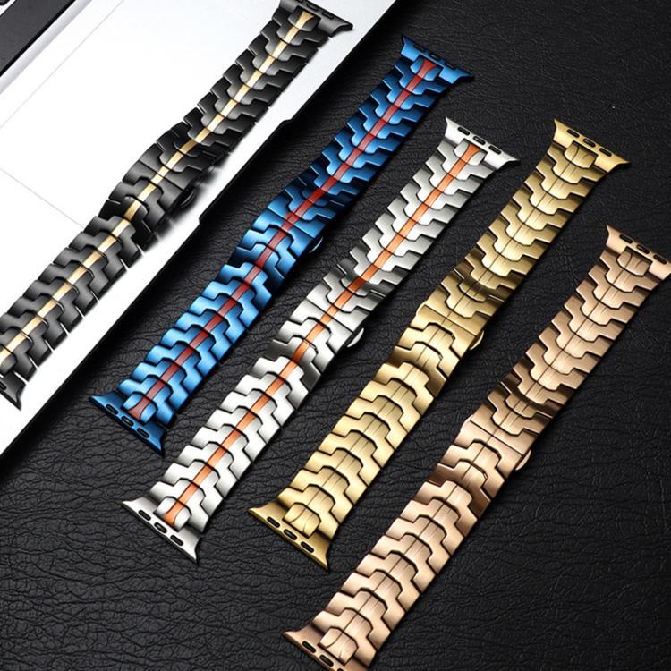 xDfind Iron Man Butterfly Buckle Correa de acero inoxidable para Apple Watch 42 / 44 / 45 / 46 / 49mm / A