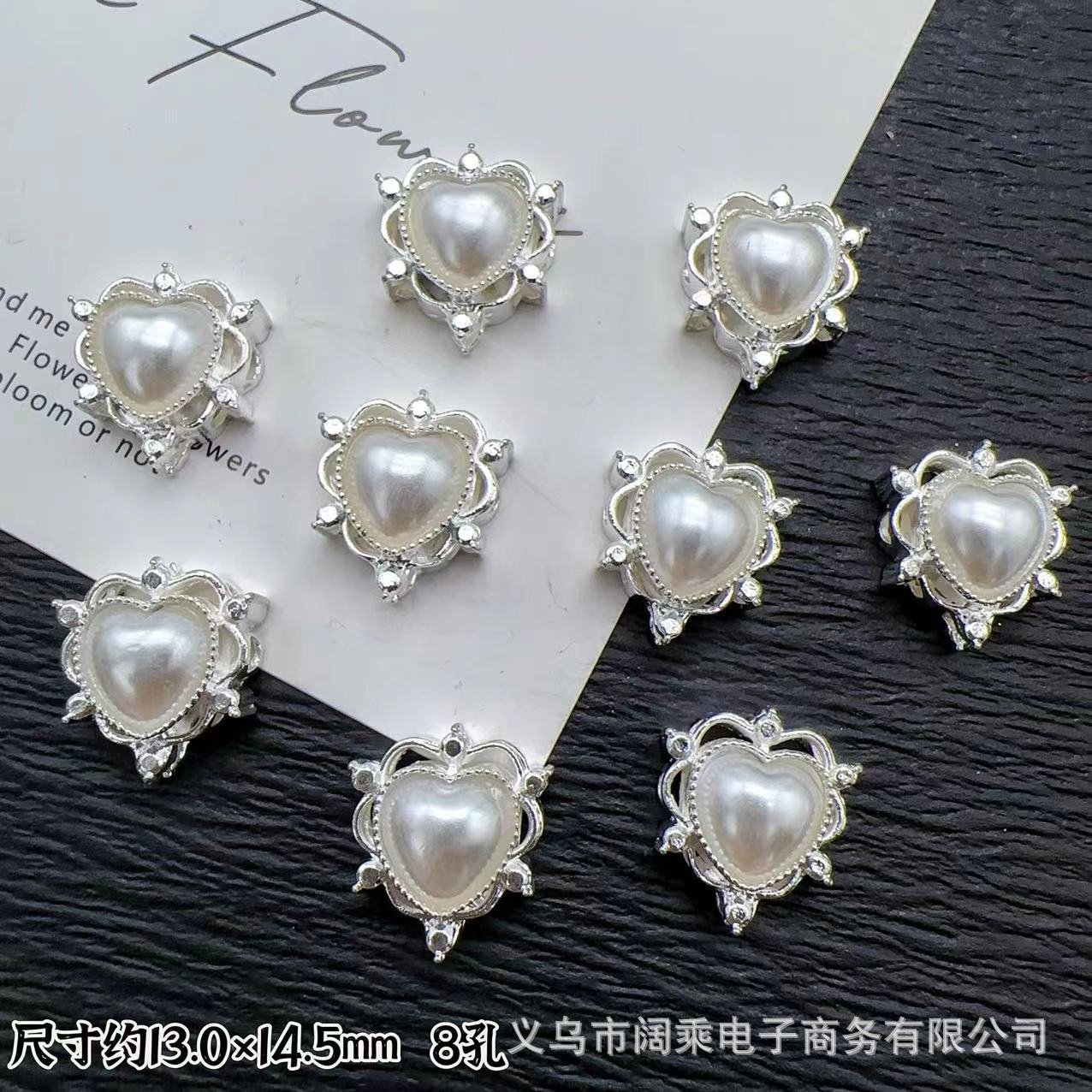 マイクロ象嵌ジルコニウムダイヤモンドマルチカラーピーチハートラブ8穴ビーズリング表面DIYビーズブレスレットネックレスジュエリーアクセサリー