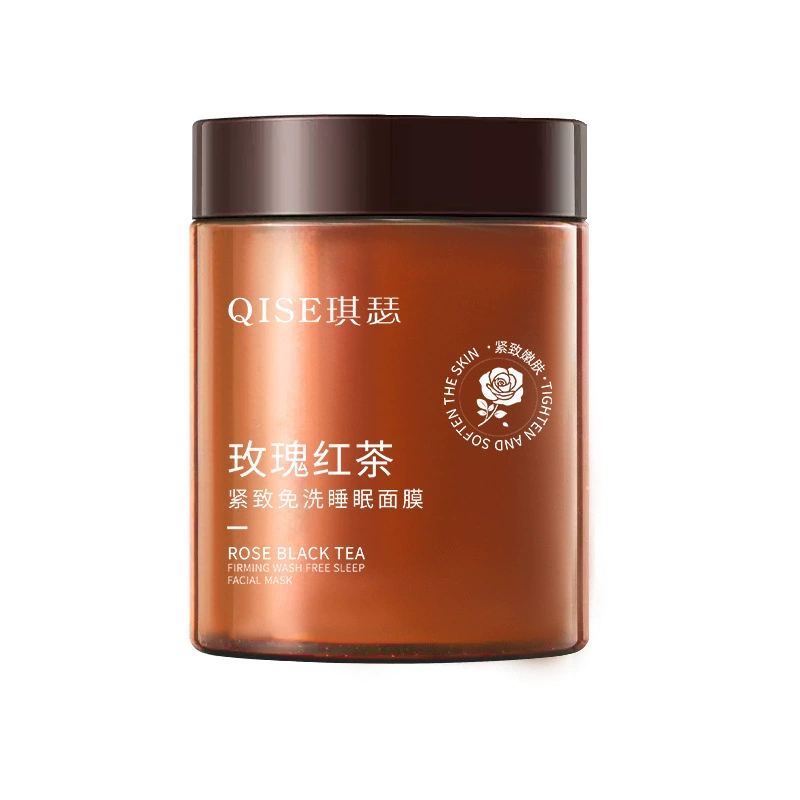 Smoothing red (black) tea contains rose, night soft moisturizing face mask, easy application