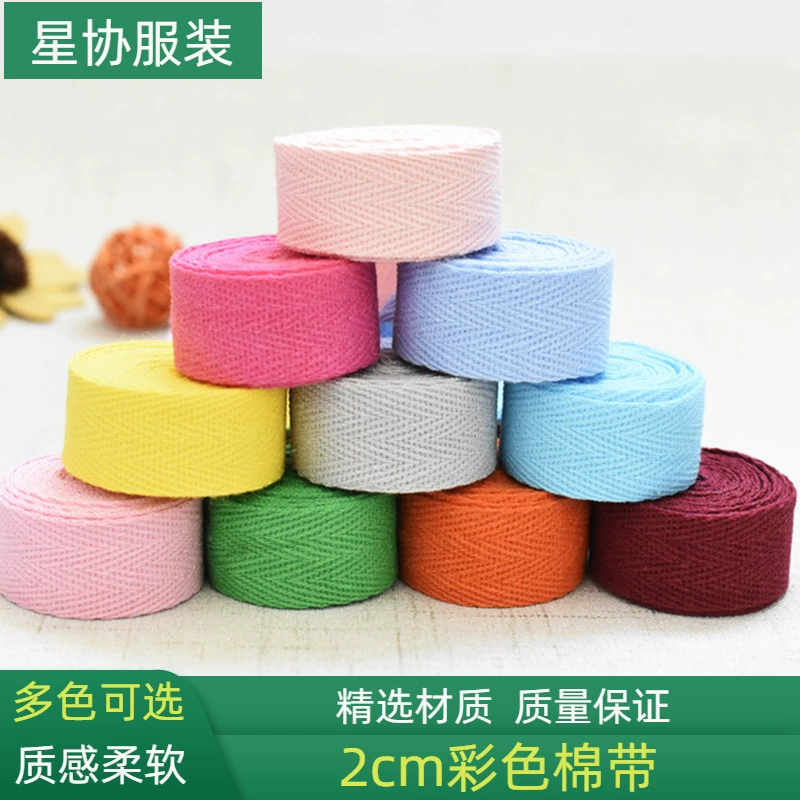 2 см цветная лента полоска ткани Чистый хлопок Елочка ремешок хлопковый ремешок хлопок Широкая елочка Аксессуары Край ремешок