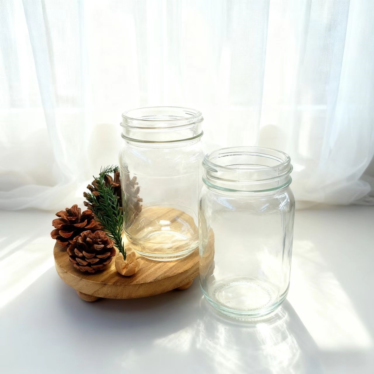 Large-Capacity Honey Bottle with Aluminum Lid, Packaging Bottle That Can Be Steamed and Resistant to High Temperatures, Food-Grade Sealed Jar, Cereal Jar, Heat-Resistant Glass