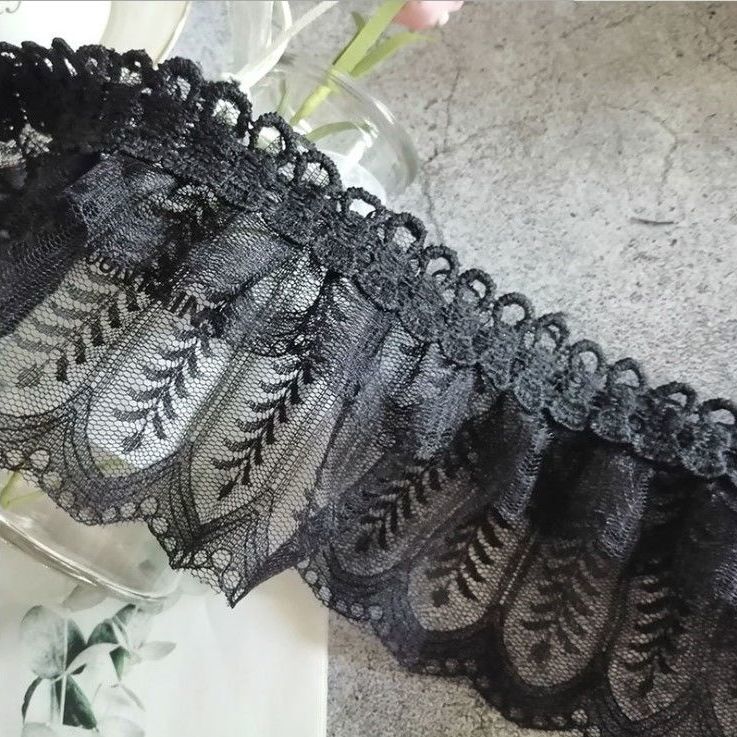 3層のロリータのレースのアクセサリーの服の帽子のスカートは袖口の装飾の材料の部品のdiyの三日月の飛辺を飾ります。|undefined