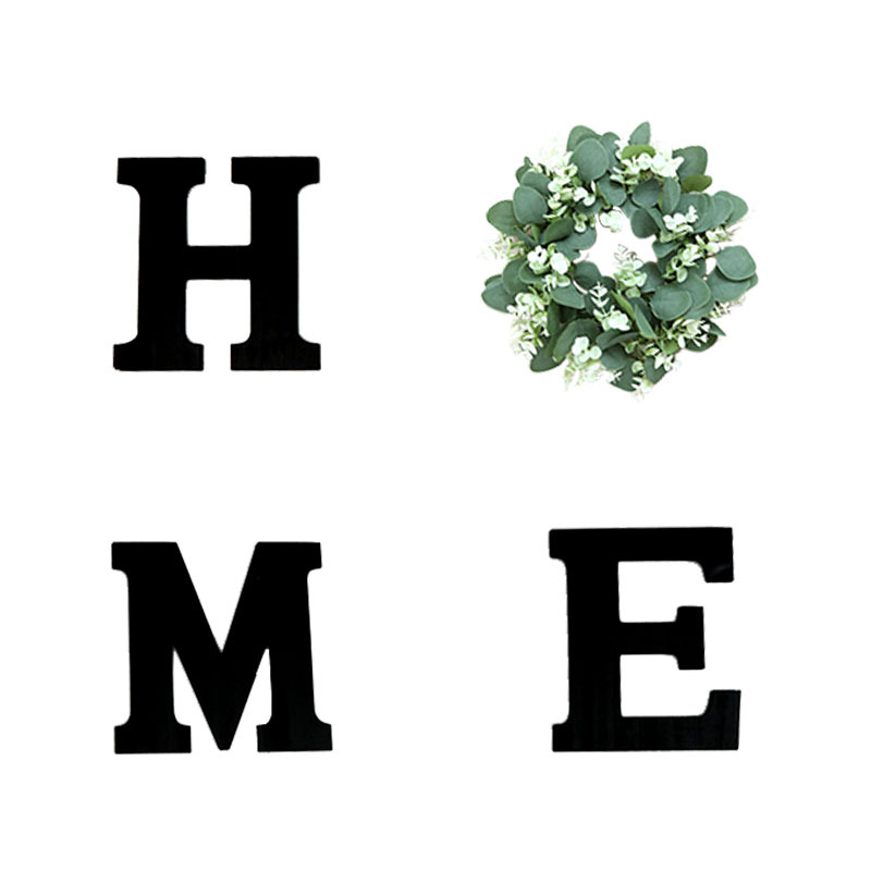 Transfronterizos venta caliente decoración de pared artística set madera "HOME" letras guirlanda de pared decoración de pared para el hogar