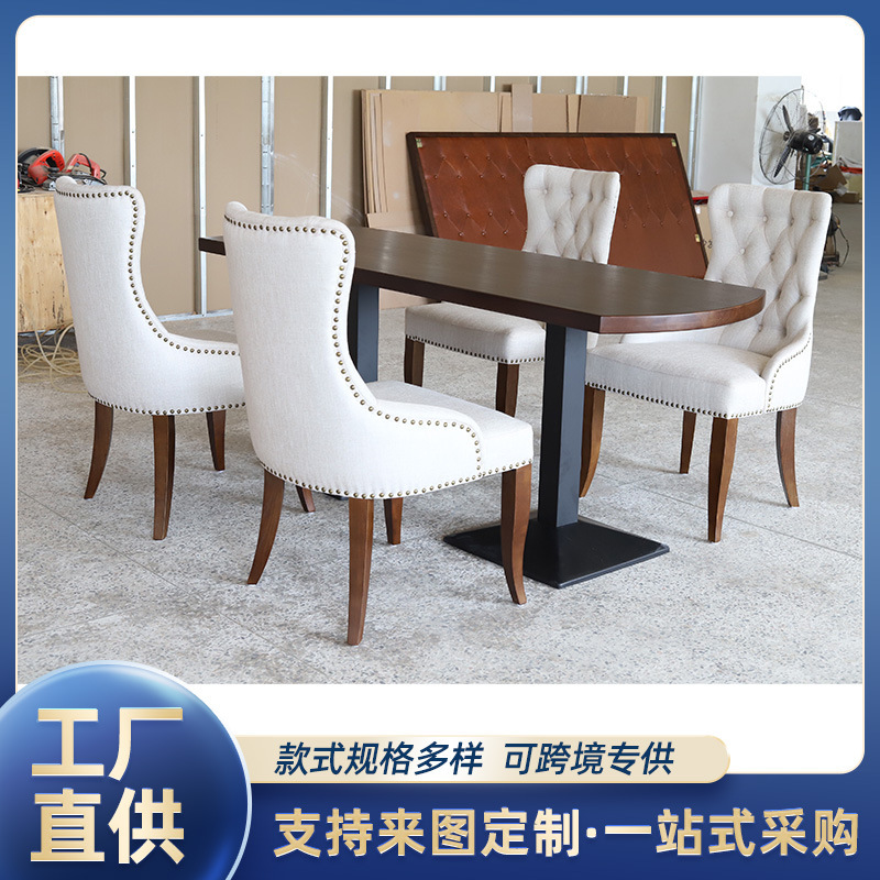 Factory wholesale promotion American solid wood dining table Bar Bar Bistro leisure table and chair combination
