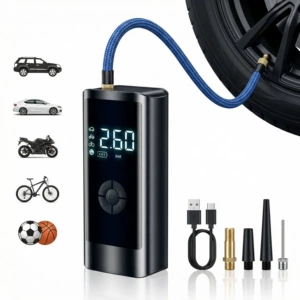 [Cross-Border] Car-Mounted Smart Digital Display Air Pump, Portable Air Pump, Wireless Electric Air Pump