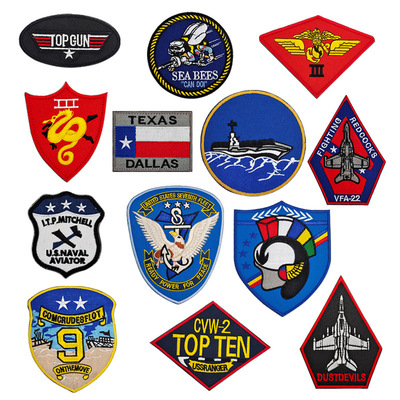 TOP GUN U.S.A Ambitious 2 tactics badge Embroidery Velcro Cloth sticker Jacket patch Armband