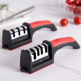 Knife sharpener wholesale new kitchen manual grinding tool three creative knife sharpening artifact cross-border net red sharpening stone