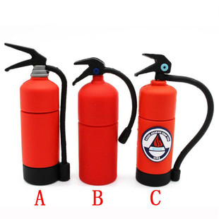 Cartoon fire extinguisher USB flash drive 64GB creative gift for friends USB flash drive funny silicone personalized USB flash drive