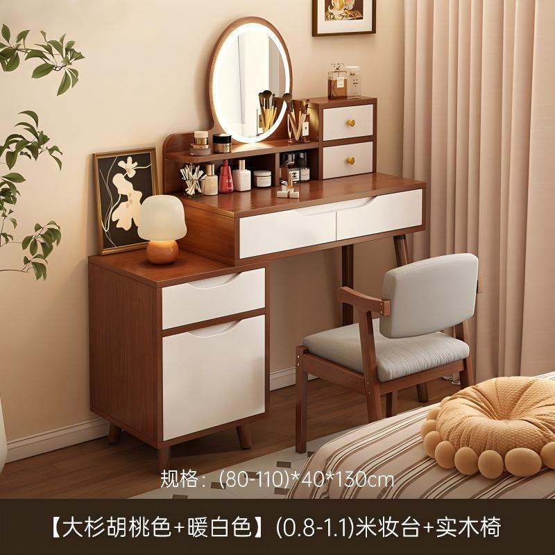 Tocador pequeño apartamento dormitorio simple moderno almacenamiento integrado mesa de maquillaje simple estilo de registro mesa de maquillaje de noche