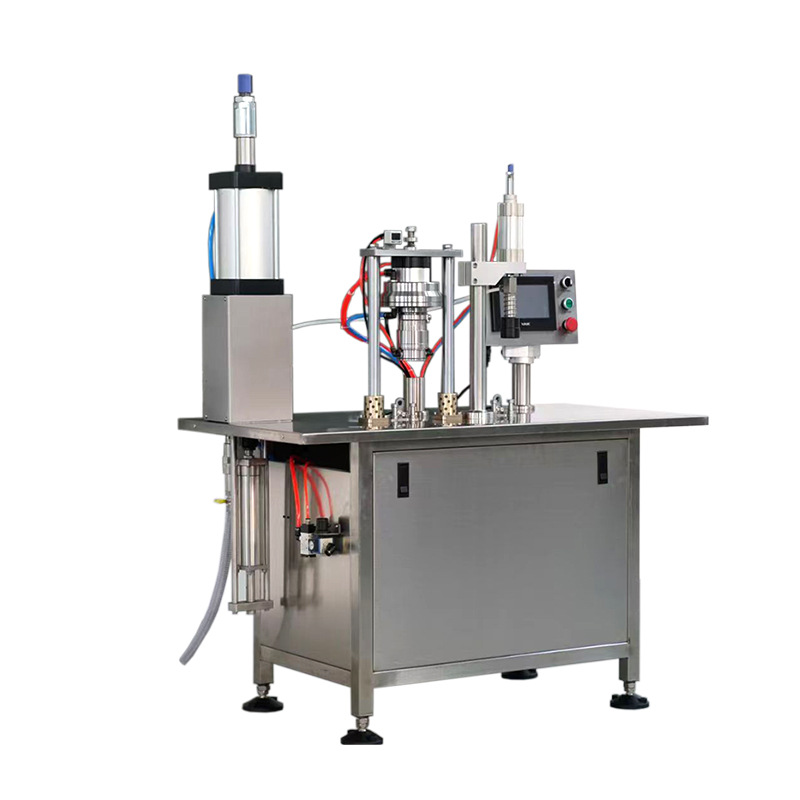Maquinaria de llenado de aerosoles de dos componentes, máquina de llenado de aerosoles pequeña semiautomática, máquina para agente pulverizador