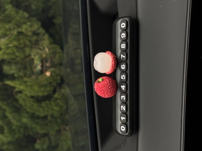 Parking Number Plate for Moving — Nömrəli dayanma kartı - litchi-half-peeled-lychee-black-large-number-license-plate-free-traceless-glue