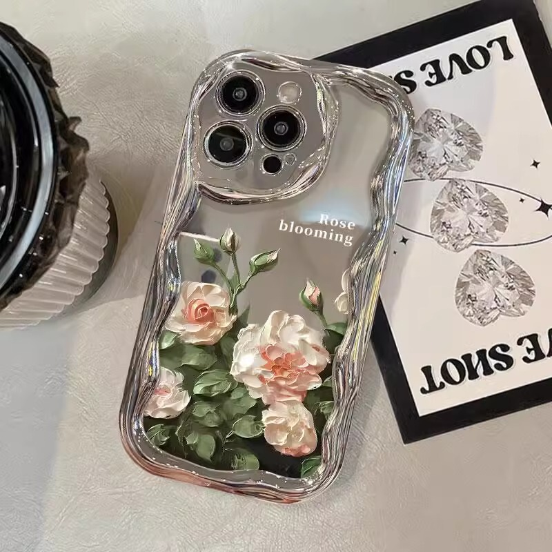 Suitable for Oppo Reno15Pro Phone Case Reno14/Find X9/A58 Electroplating A6/A5/A3 Rose 100 Suitable for Oppo Reno15Pro Phone Case Reno14/Find X9/A58 Electroplating A6/A5/A3 Rose 100