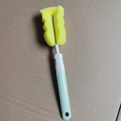 Cross-border sponge bottle brush detachable long handle cup brush replacement head cleaning brush folding cup brush brush wholesale