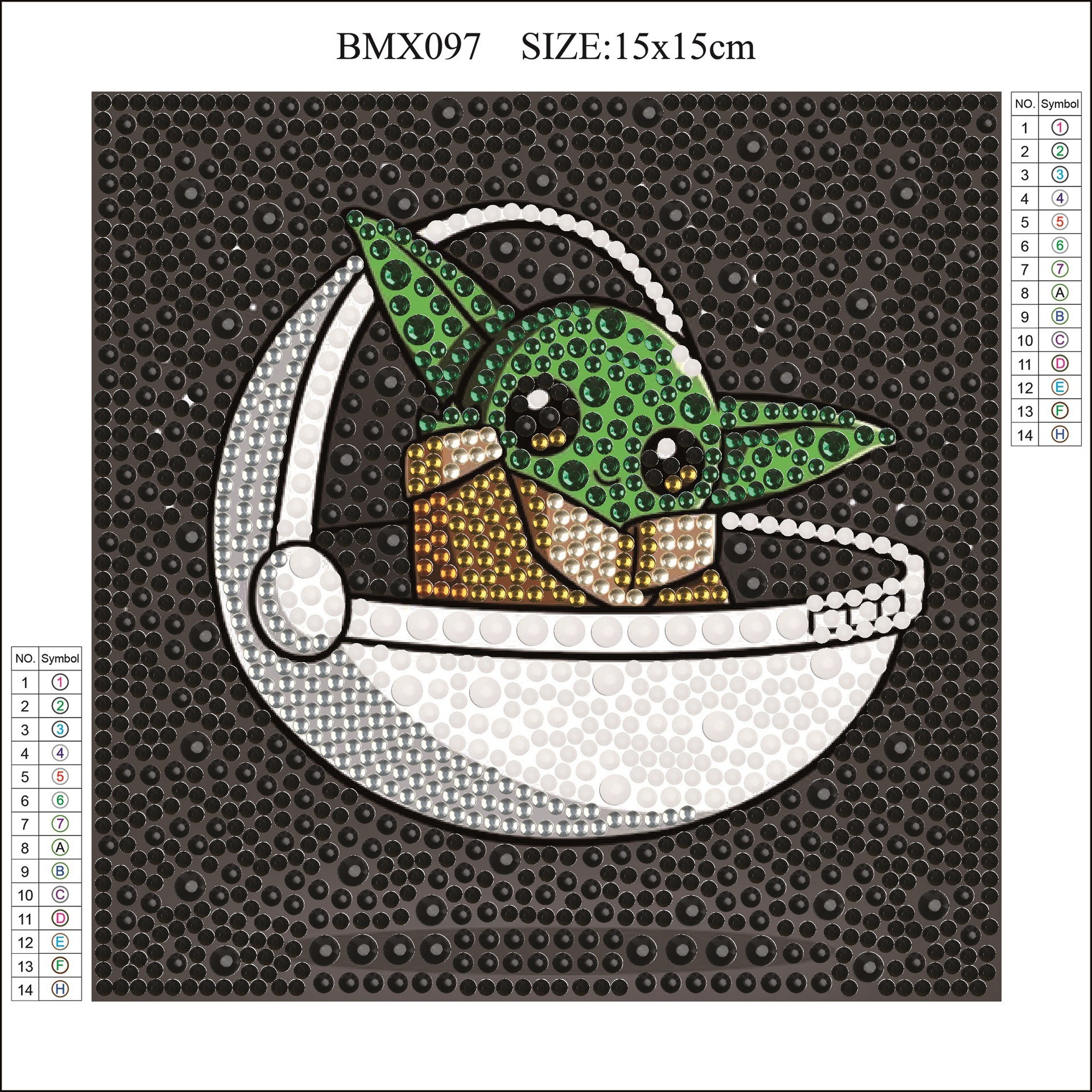 Taller artesanal pintura de diamantes marca DIY tamaño de diamantes Star Wars regalo para niños Yoda bebé lleno de diamantes brillante pintura de diamantes