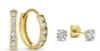 Golden earrings, 4mm