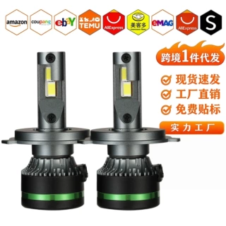M8单铜管款汽车LED前大灯超亮聚光汽车灯泡H7H4H11厂家一件代发