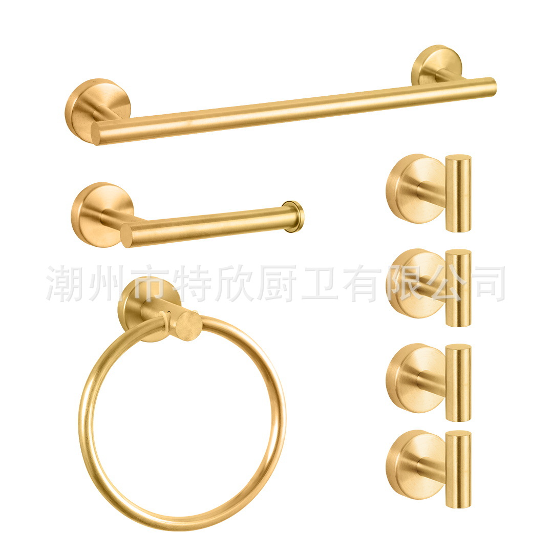 Traje de baño 304 Barra de toalla de acero inoxidable toallero anillo de toalla gancho baño colgante hardware Amazon