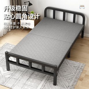 Folding Bed Single Bed Home Adult Dormitory Simple Bed Rental Room Hard Bed Portable Iron Bed Extra Bed Foreign Trade Factory