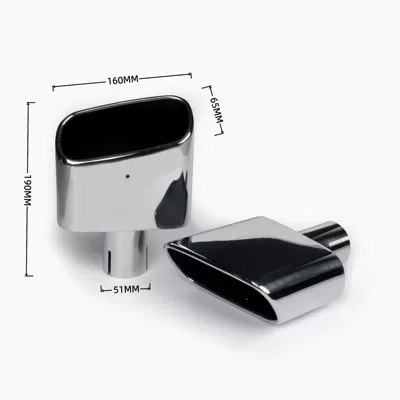 welded flat square titanium black exhaust | Exhaust pipe - 02-50447small-square-polished-single-piece-price