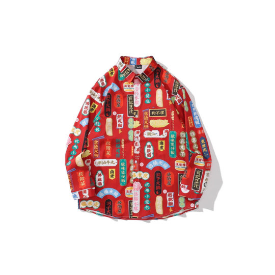 A generation of cross-border foreign trade Europe and the United States explosions 3D digital printing casual lapel men's long sleeve shirt cardigan