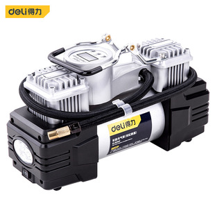 Powerful Tool Digital Display Double-Cylinder Air Pump Preset Tire Pressure Metal Portable 12V Electric Air Pump Dl8060