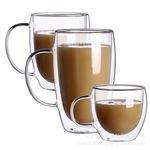 Стекло двойной высокая Боросильный стакан молоко чашка стекло кофе обрабатывать стекло двойной