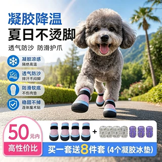 新款狗狗泰迪鞋子软底舒适小型犬防滑防水宠物鞋子夏季狗鞋防脏