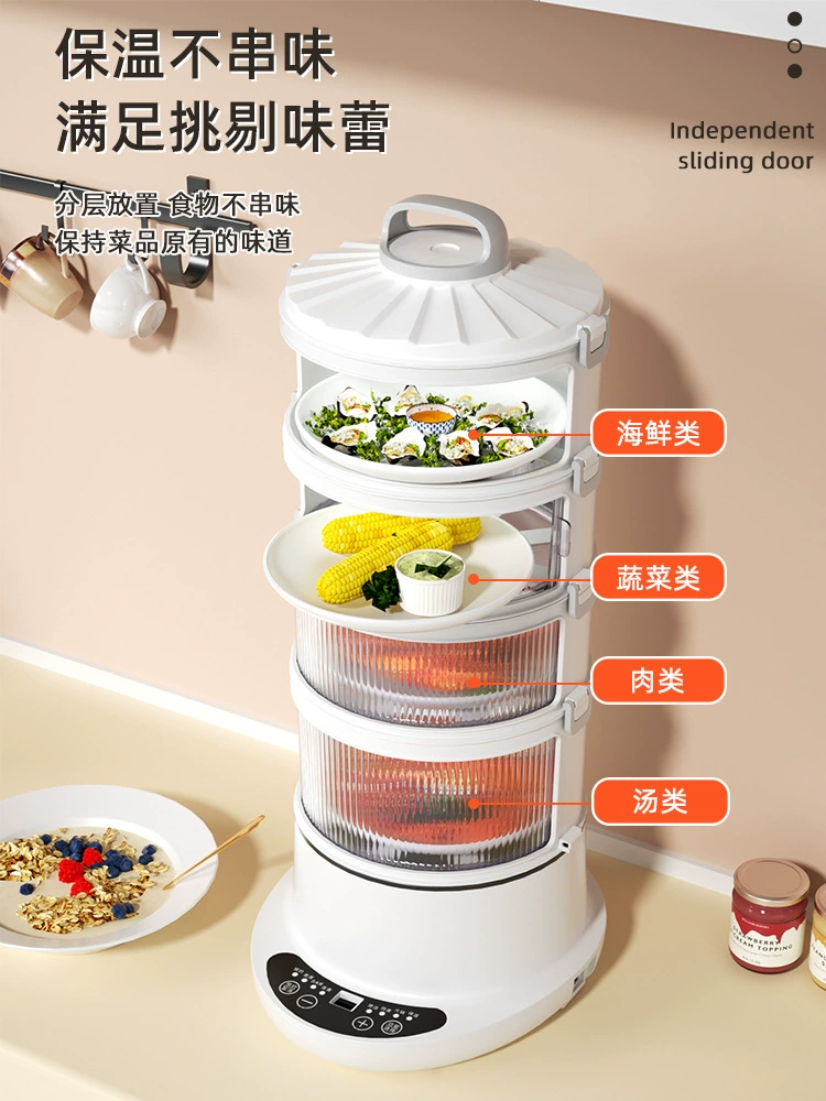 Thermal cabbage hood home covering the leftovers multi -layer storage shelf new electric heating smart meal table cover