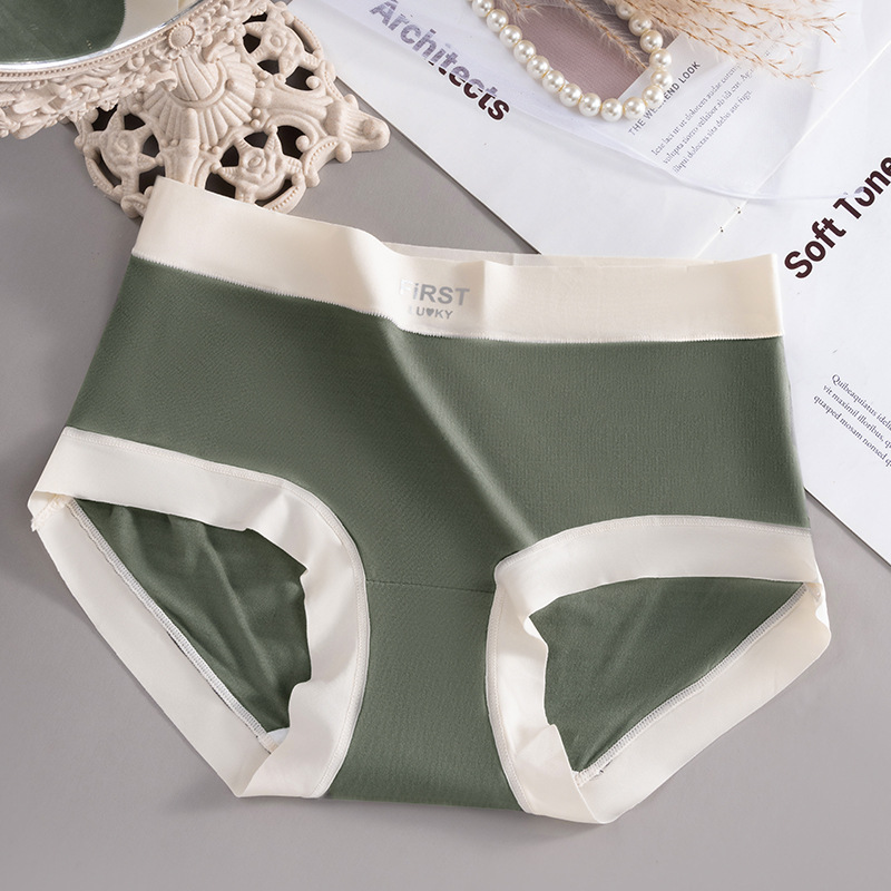 Bragas de niña con entrepierna alargada ~ Calzoncillos de cintura media sin costuras de gran tamaño 10A entrepierna antibacteriana anti-pellizco cadera transpirable para mujer calzoncillos