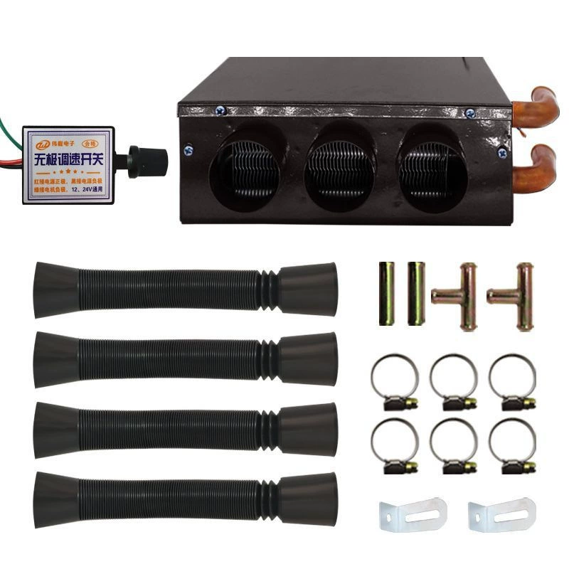 Автомобильный обогреватель для ног с тремя отверстиями, 12В/24В, водяной, автомобильный, малогабаритный, электрический.